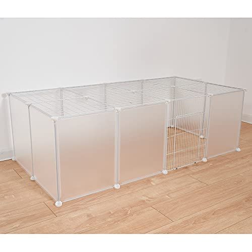 ペットフェンス ペットサークル ケージ 45 35 cmパネル のセット 小型犬 小動物 犬 うさぎ ペット 室内用 透明 サークル 室内 メッシュパネル ワイヤーサークル サークルフェンス ペットケージ 大き