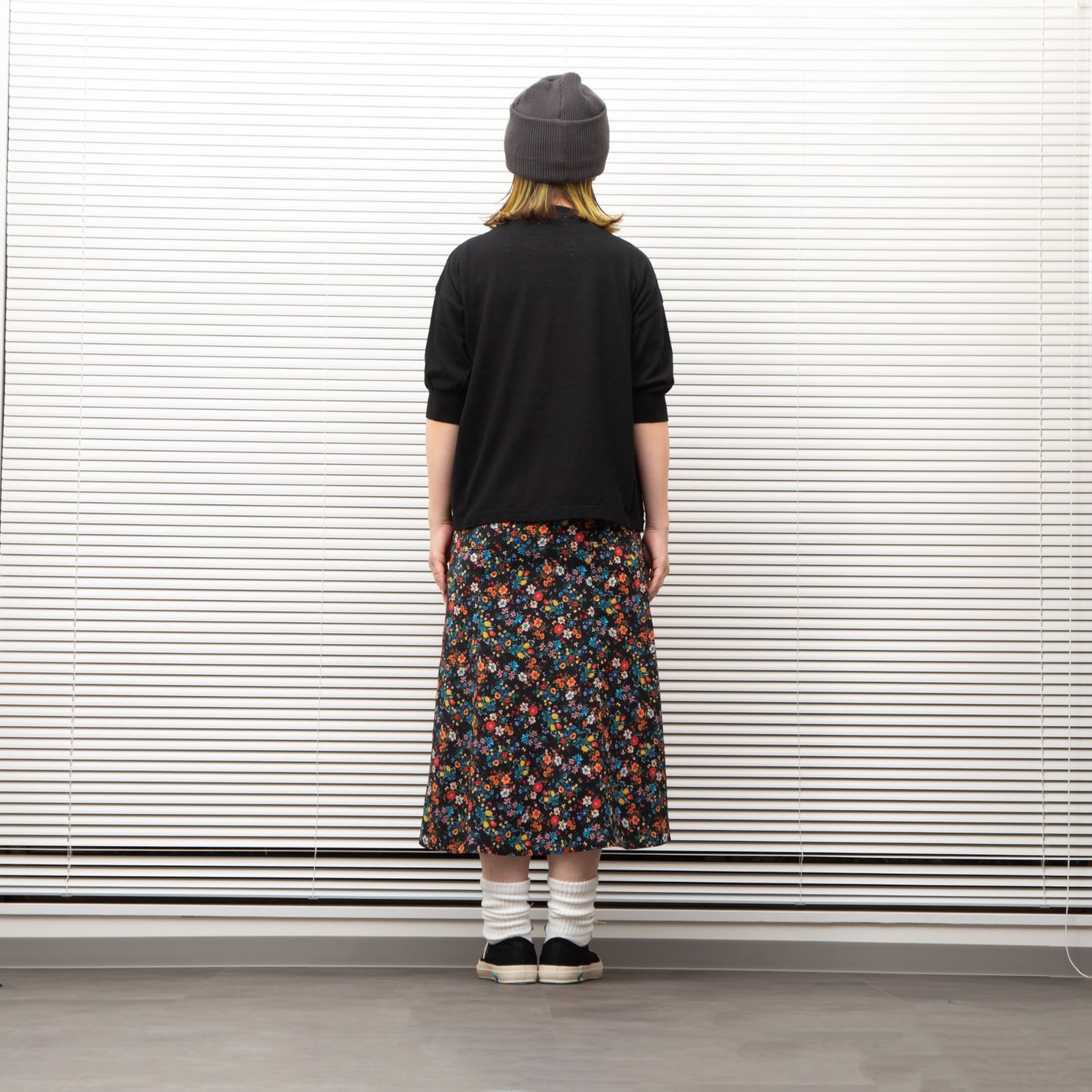 7月中旬発送予定 MEYAME メヤメ BEAUTIFUL SKIRT (FLOWER) BLACK