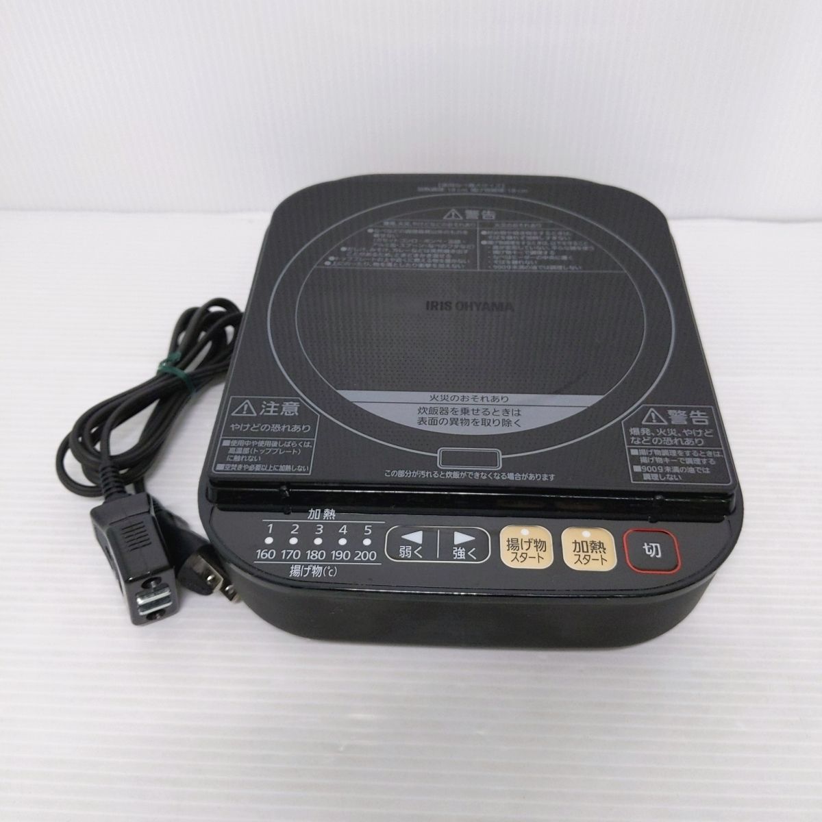 【中古品】アイリスオーヤマ IH炊飯器 3合炊き RC-IA30-B 17年製〇YR-51777〇