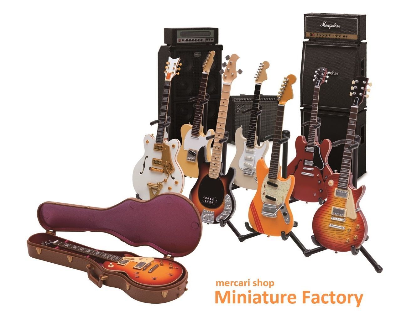 BECK Guitar Collection コユキ&ギターアンプSpecial ☆1/12スケール ☆BECKギターコレクション ☆ギターフィギュア  ☆ギターミニチュア - メルカリ