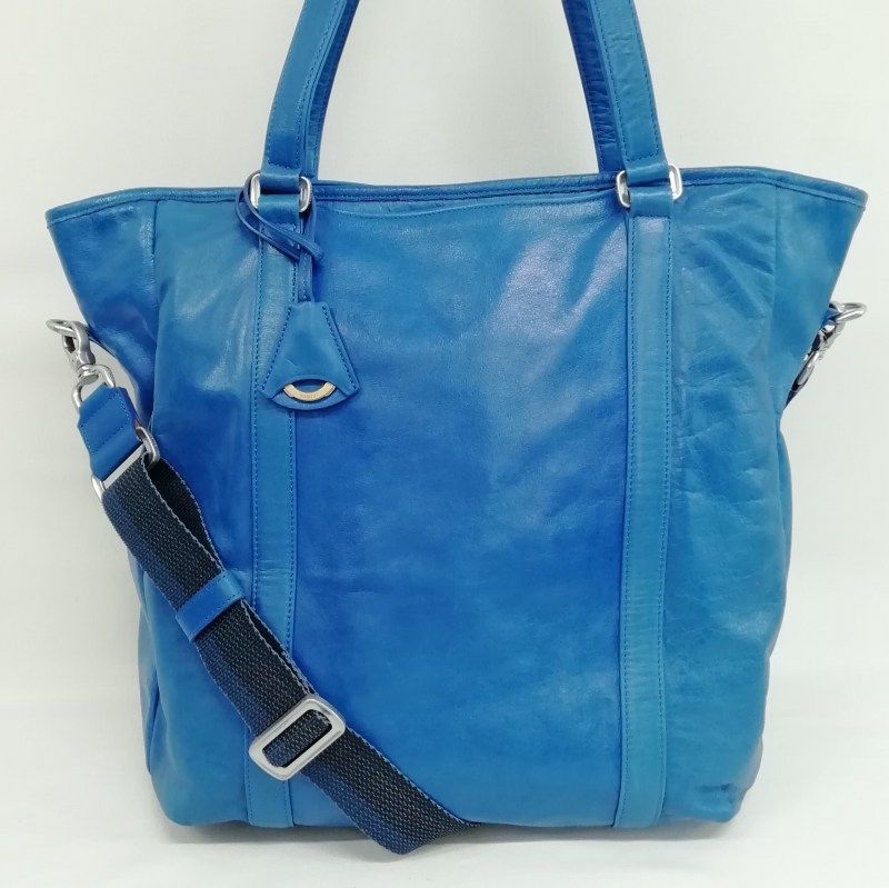 アニアリ aniary アンティークレザー 2way トートバッグ ショルダーバッグ 美品 ブルー