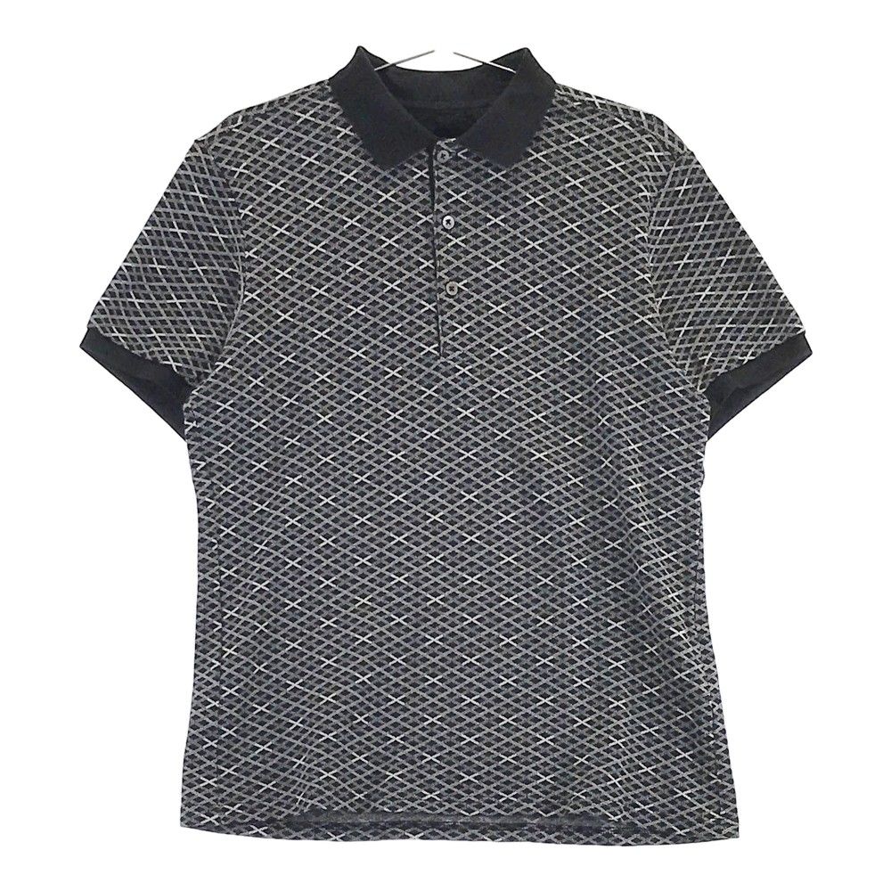 ゴルフウェア【St ANDREWS】総柄半袖ポロシャツ L St ANDREWS