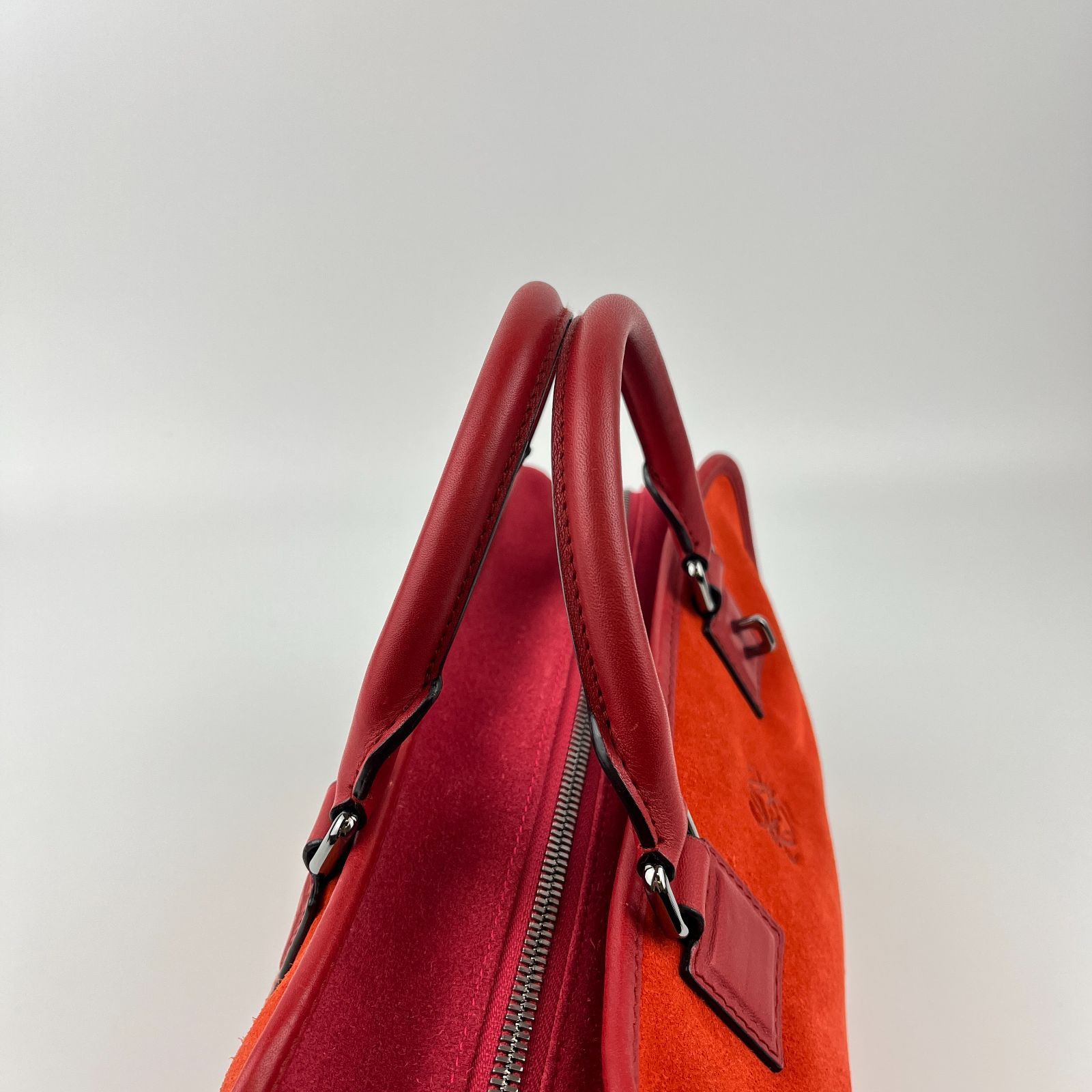 中古】LOEWE ロエベ アナグラム アマソナ28 ハンドバッグ スエード