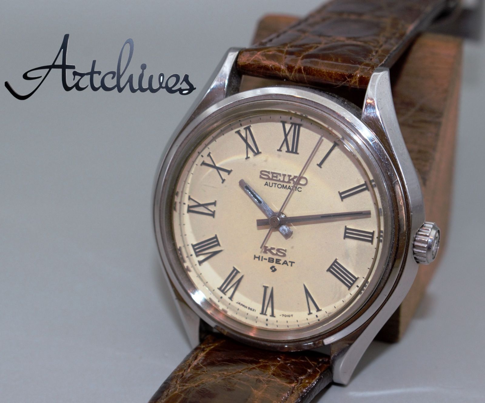 VRW-889 時計 SEIKO セイコー KING SEIKO 5626－7121 IVO文字盤 メンズ 自動巻き 腕時計 稼動品
