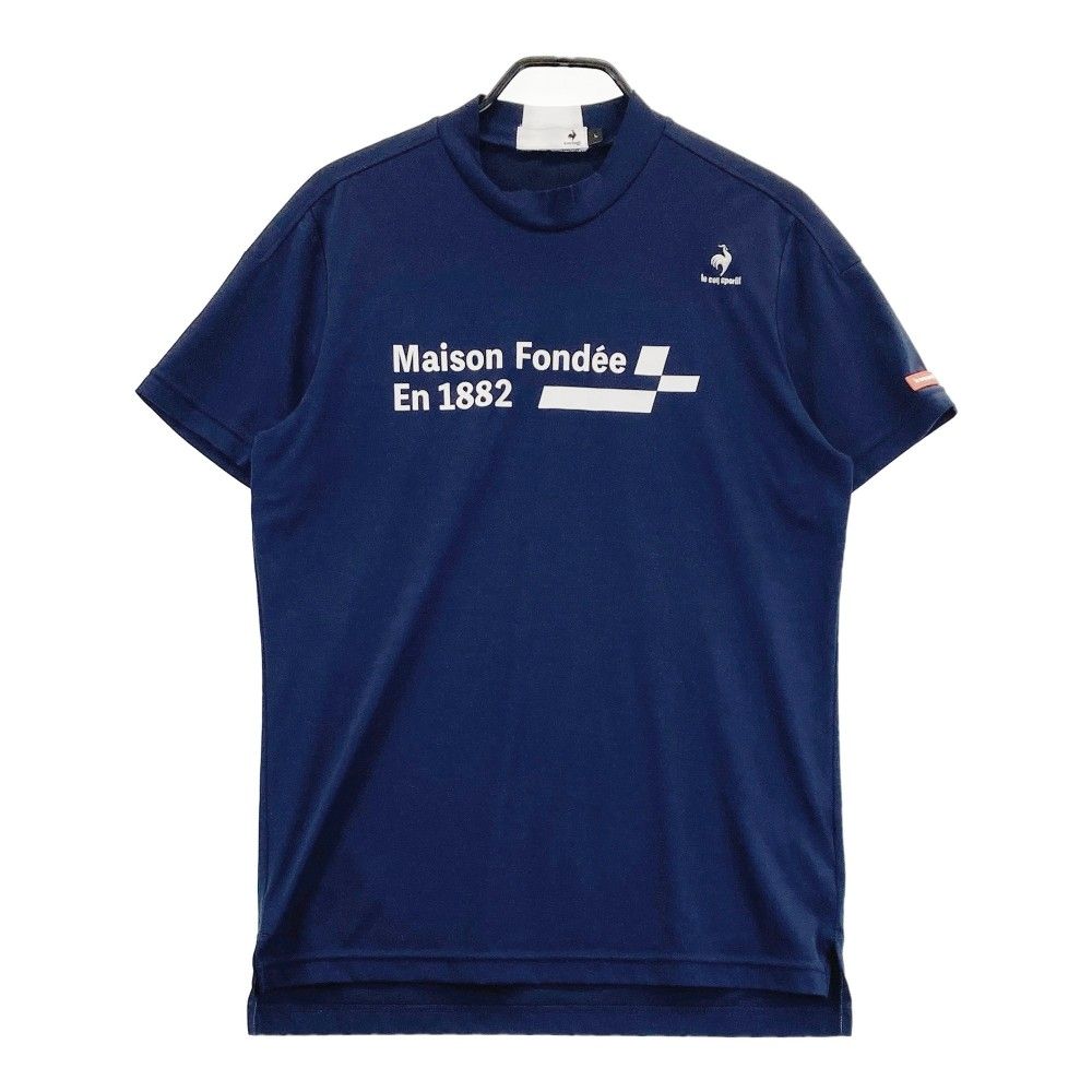 サイズ：L LECOQ GOLF ルコックゴルフ  モックネック 半袖Tシャツ  ネイビー系 [240101283028]# ゴルフウェア メンズ ストスト