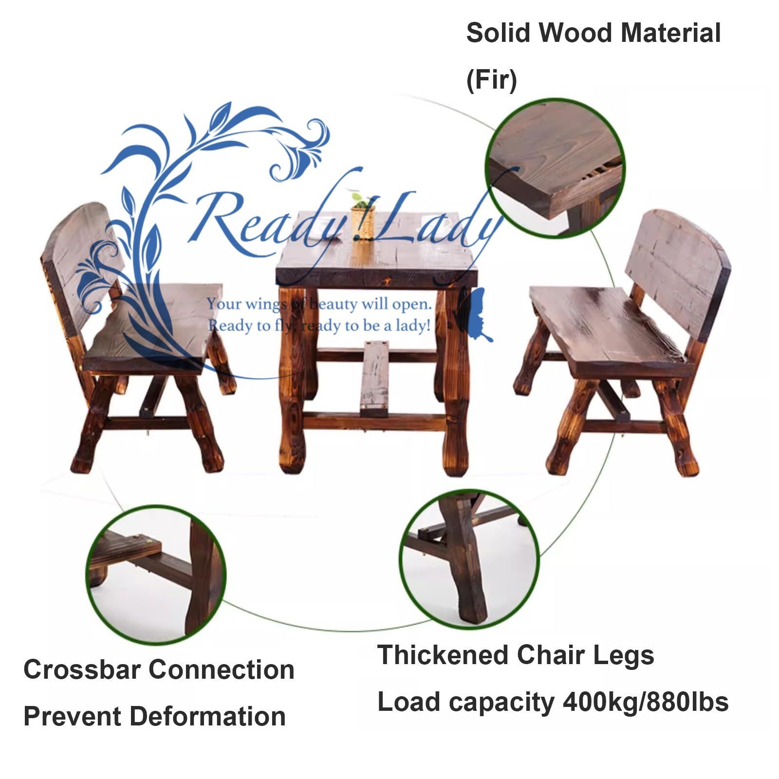 テーブルと椅子のセット 裏庭