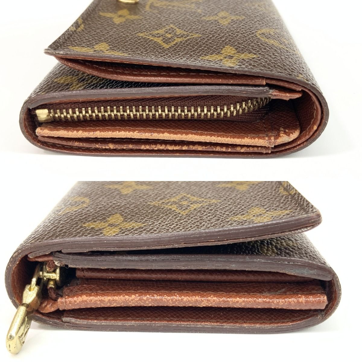 ルイヴィトン モノグラム ポルトモネビエ トレゾール 二つ折り財布 L