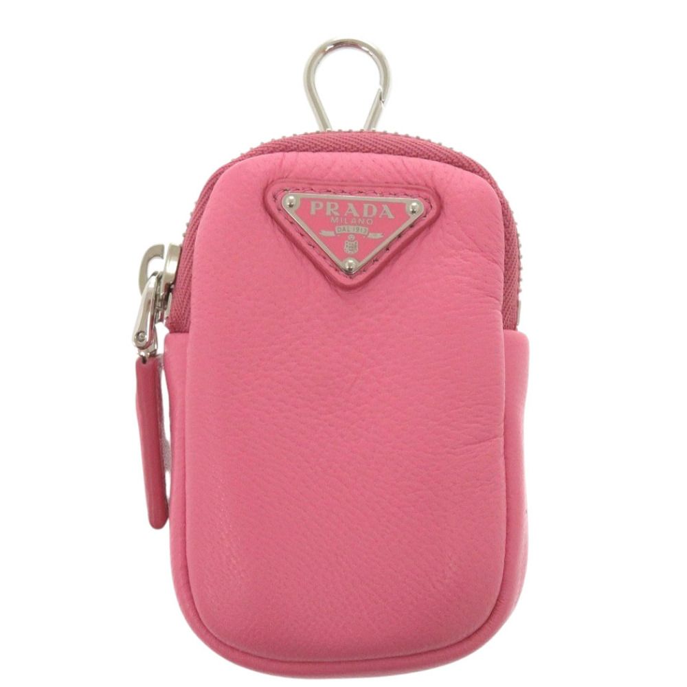 美品 プラダ レザー ピンク ミニ ポーチ 0063 PRADA - メルカリ
