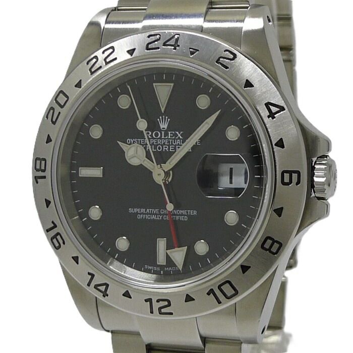 ROLEX エクスプローラー2 自動巻き SS ブラック文字盤 A番 16570