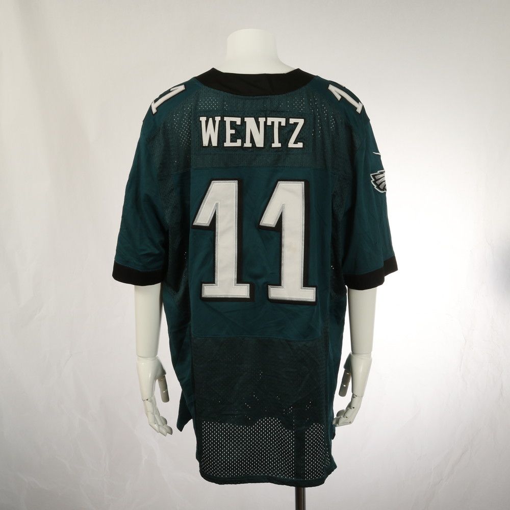 ナイキ アメフト NFL EAGLES イーグルス ユニフォーム WENTZ カーソン・ウェンツ 選手 17番 半袖 Tシャツ ERM 0704-R9【中古】