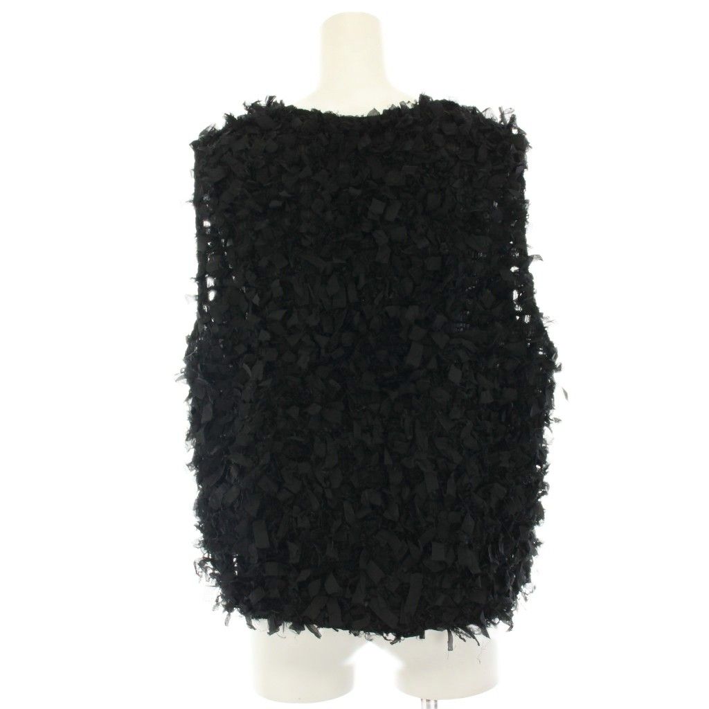 plus OTO.HA プラスオトハ リボンフリンジベスト ブラック 中古