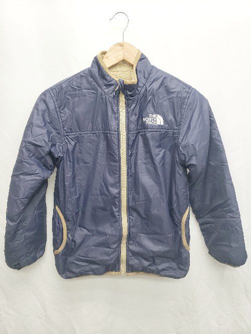 THE NORTH FACE NYJ82032 キッズ 子供服 リバーシブル 長袖 ブルゾン ジャンパー サイズ140 ネイビー ブラウン 男の子 P  【1406240013463】