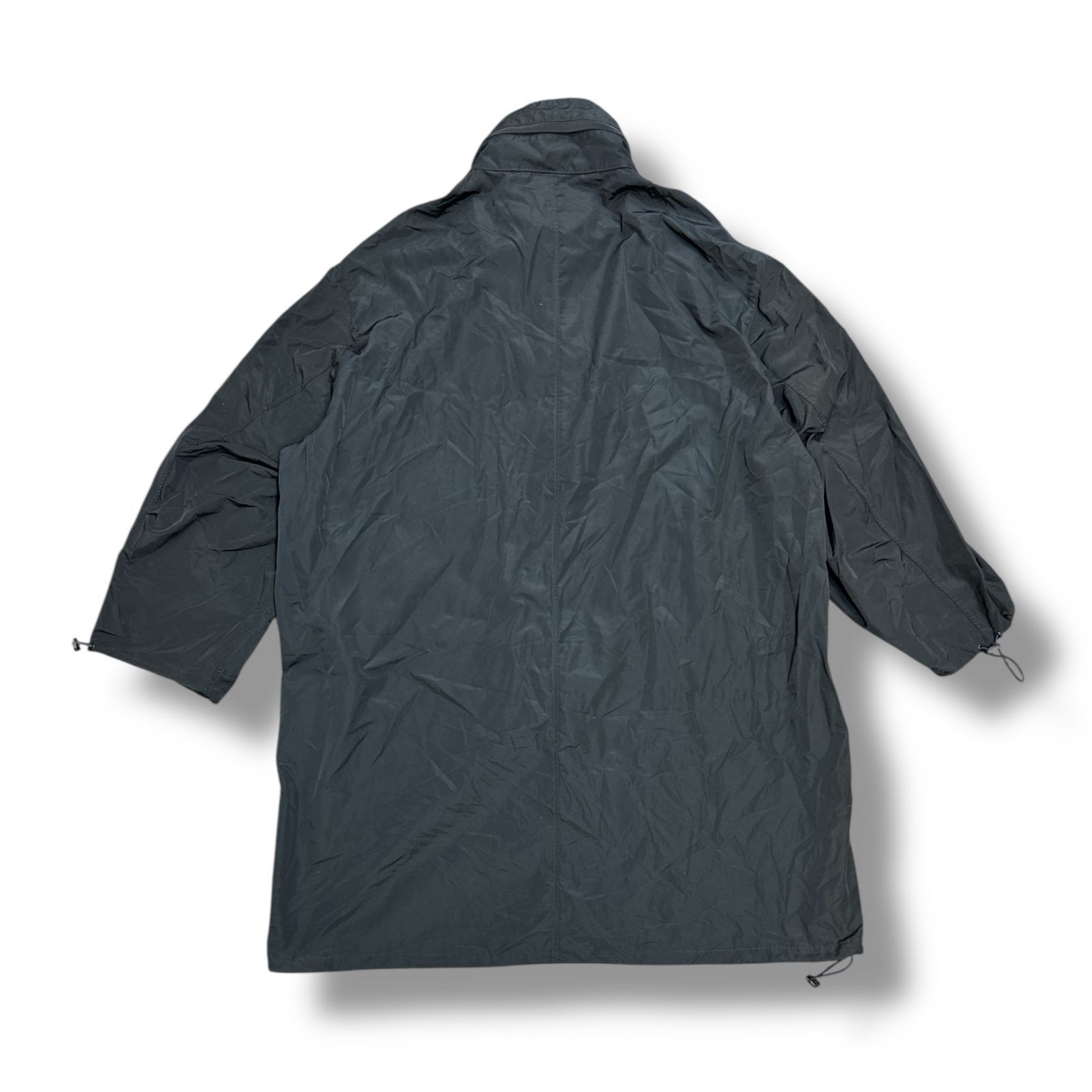 【中古】ネーム Name. ナイロンタッサービッグシルエットフーデッドコート ロング 2 約L ネイビー 系 NMCO-20SS-002 参考上代59400円 Name. ナイロンタッサービッグシルエットフーデッド