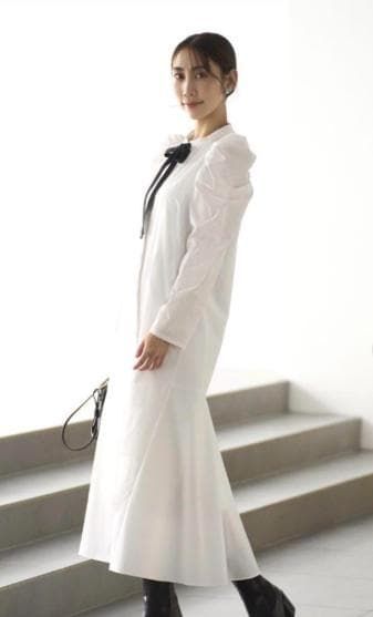 CELFORD Ａラインボウタイワンピース36 S