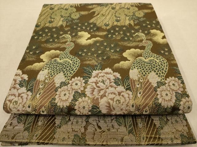 平和屋着物＊夏物 アンティーク 大正ロマン 丸帯 鳳凰 正絹 逸品