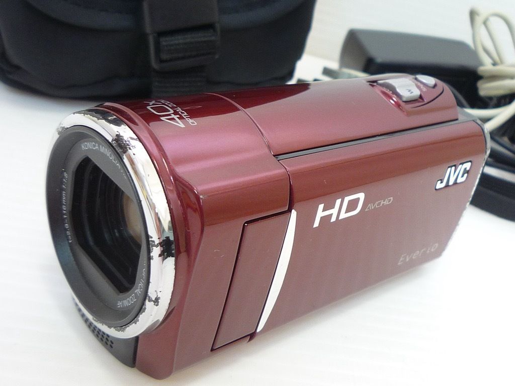 JVCケンウッド JVC ケンウッド Everio 32GB フルハイビジョン メモリームービー ルージュレッド GZ-HM670-R ビデオカメラ ソフトケース USBケーブル 必見