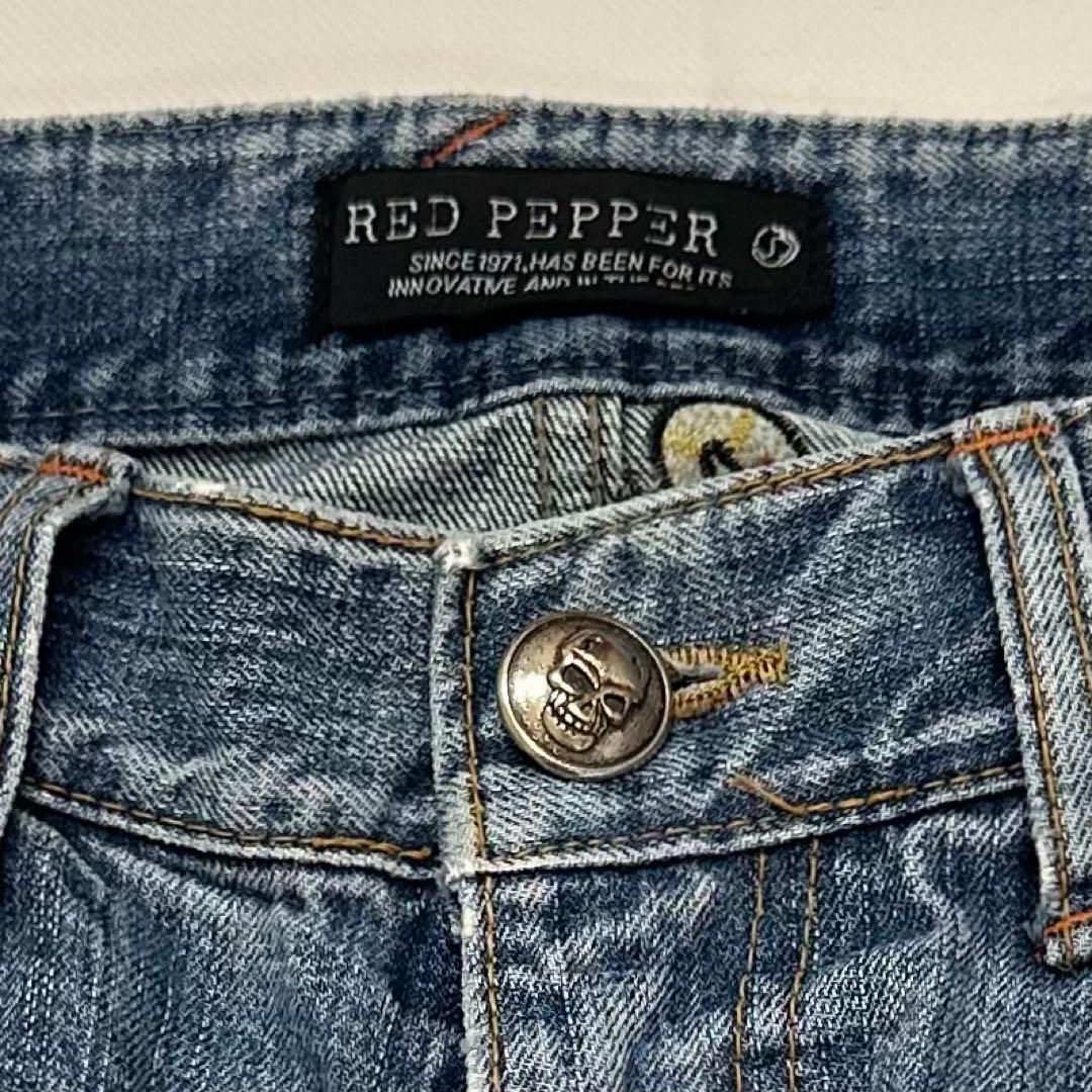 【希少】Ed Hardy×Red Pepper ストレートデニム W30 希少Ed Hardy×RED PEPPERエドハーディー×レッドペッパー