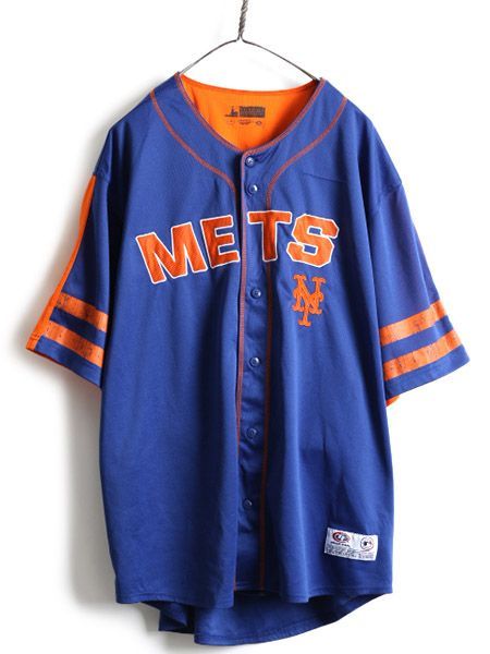 MLB オフィシャル TRUE FAN メッツ 半袖 ベースボール シャツ M お得なクーポン配布中!】 MLB TRUE FAN ニューヨーク メッツ