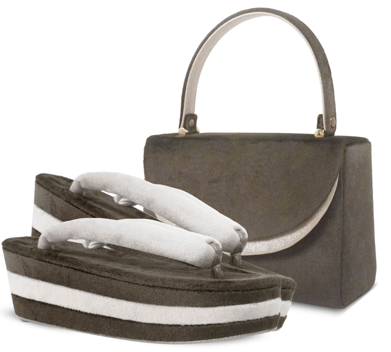 草履バッグセット 振袖 厚底 かぶせタイプ 3枚芯 wzouribag60-7