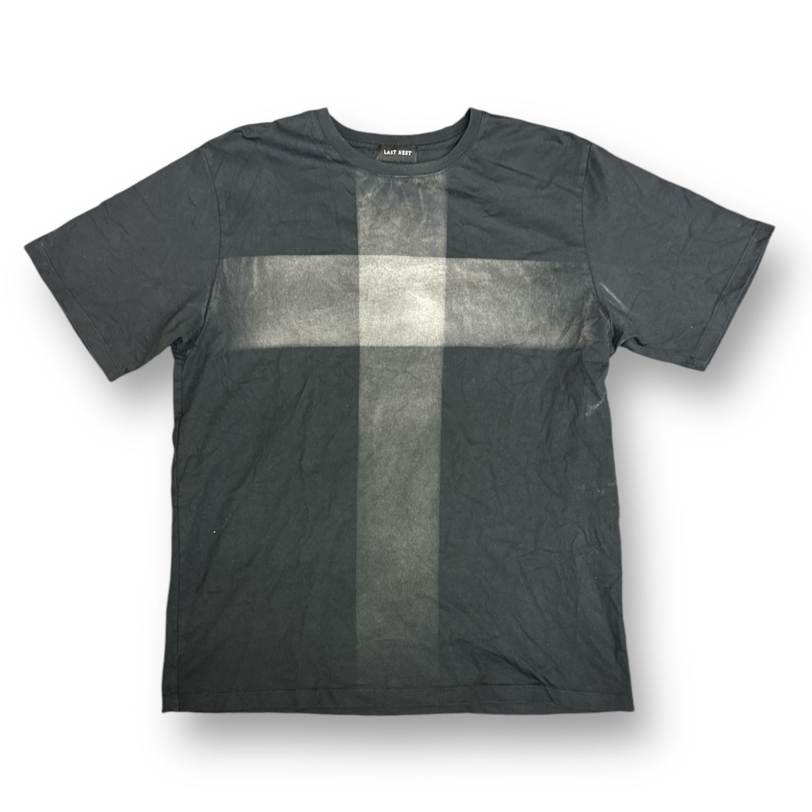 LAST NEST クロスウォッシュTシャツ カットソー ラストネスト ブラック  