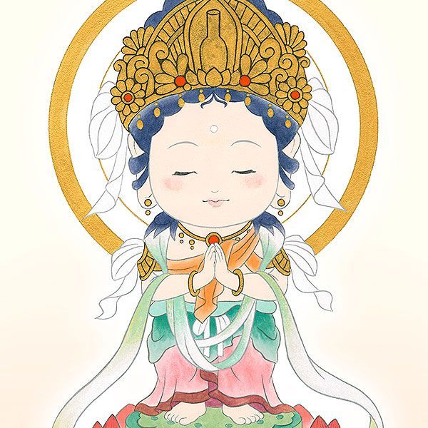 肉筆仏画 勢至菩薩(せいしぼさつ)午年生まれの守護仏