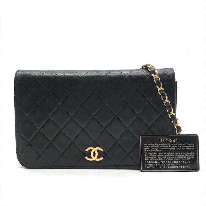 CHANEL シャネル ココマーク プッシュロック ラムレザー チェーン ショルダー バッグ 肩掛け レディース ブラック かばん 鞄 k6432
