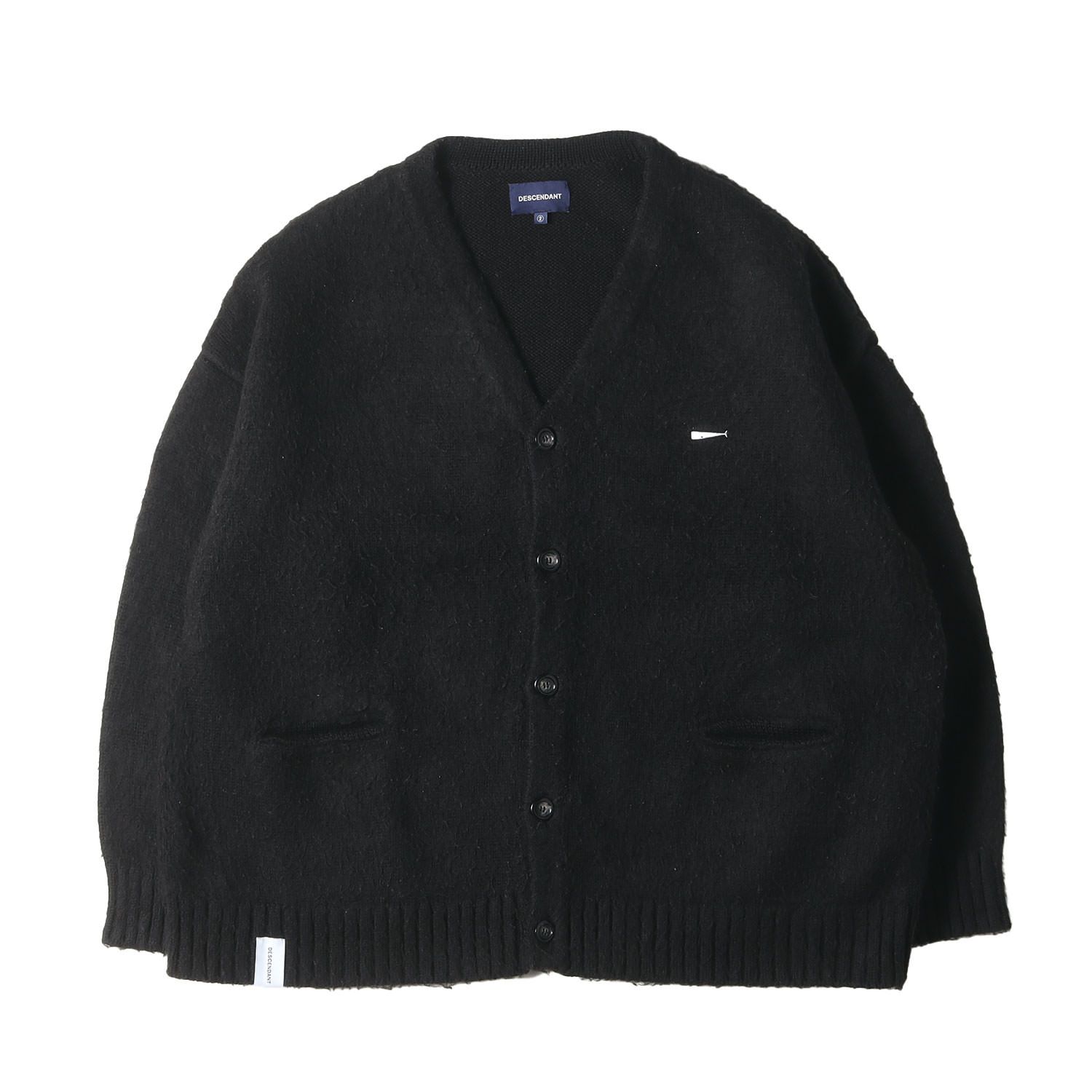 Descendant カーディガン DESCENDANT/NURSE KNIT CARDIGAN (BLACK)