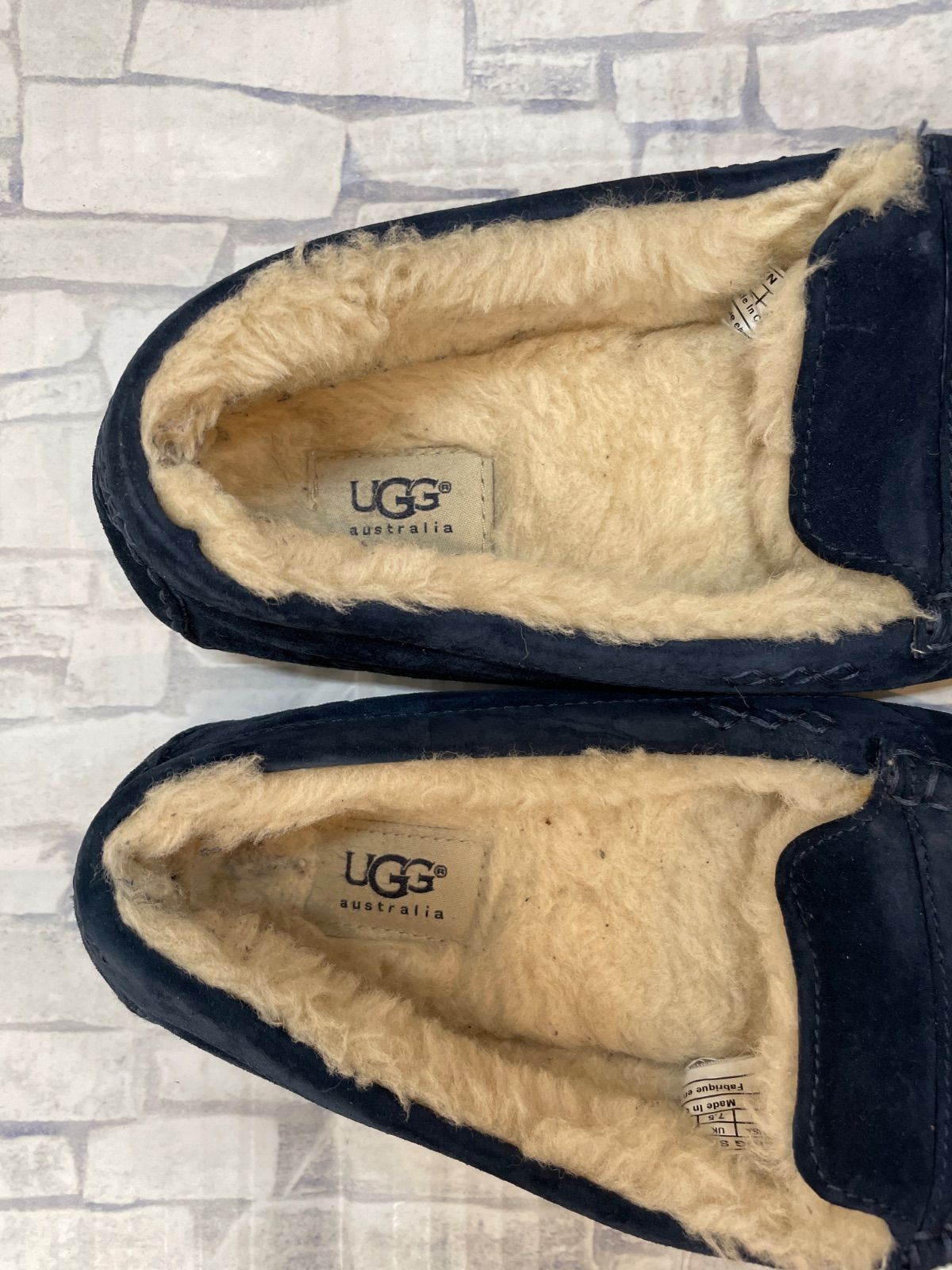 アグ モカシン　ネービー ブルー　26cm 美品 E9-29】◇ UGG Australia モカシン 26cm ネイビーカラーチャーム