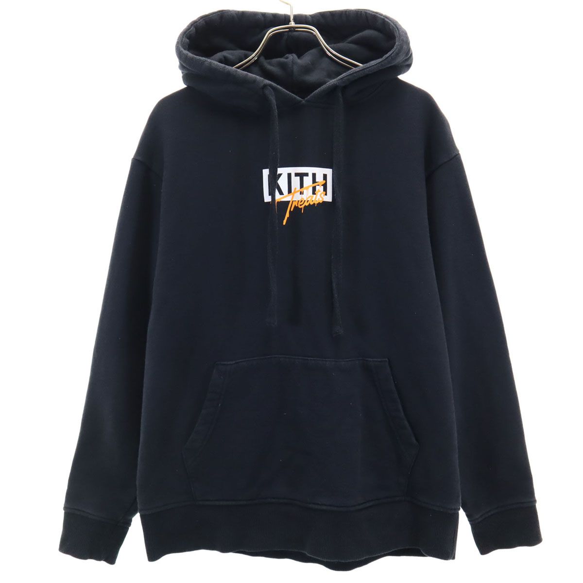 KITH キス 長袖 スウェットパーカー S ブラック系 裏起毛 メンズ KITH キス 長袖 スウェットパーカー S ブラック系 裏起毛 メンズ 古着