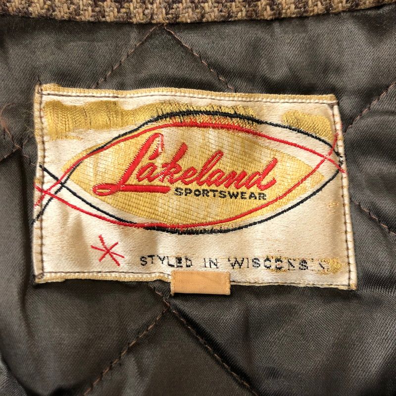 【80s】LAKELAND ヴィンテージツイードコート シングルアルスター 千鳥 80s】LAKELAND ヴィンテージツイードコート シングルアルスター 千鳥