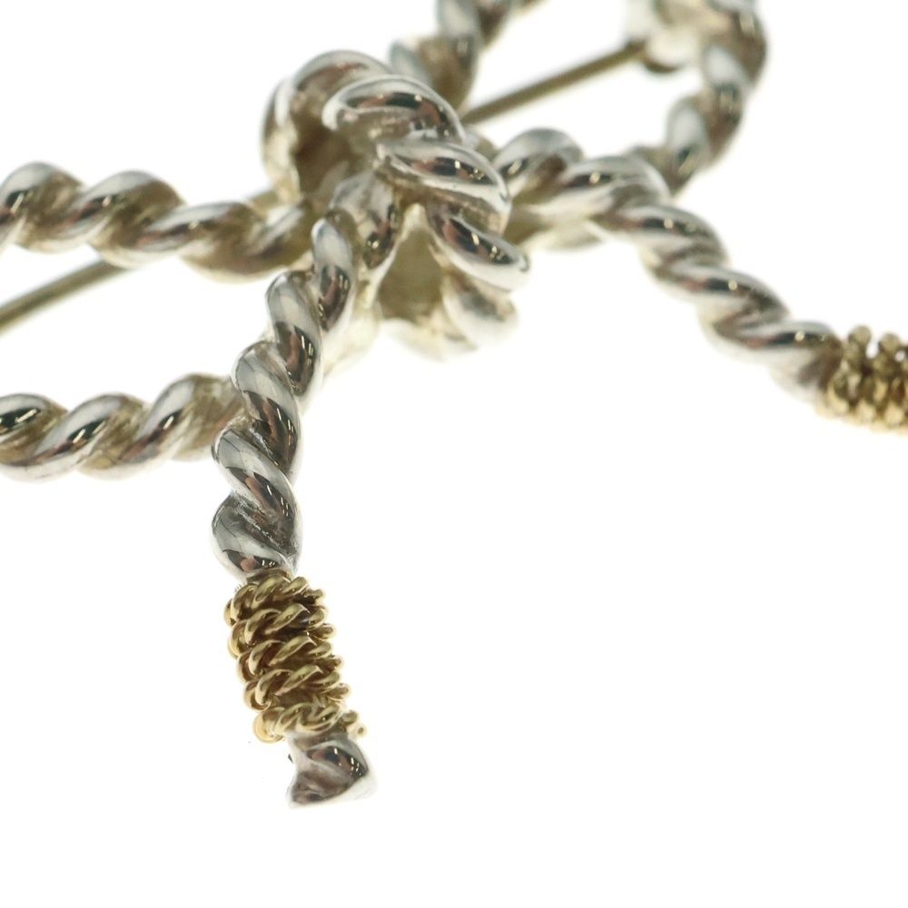  TIFFANY Co ティファニー リボン ブローチ ピンバッジ シルバー ゴールド その他 その他