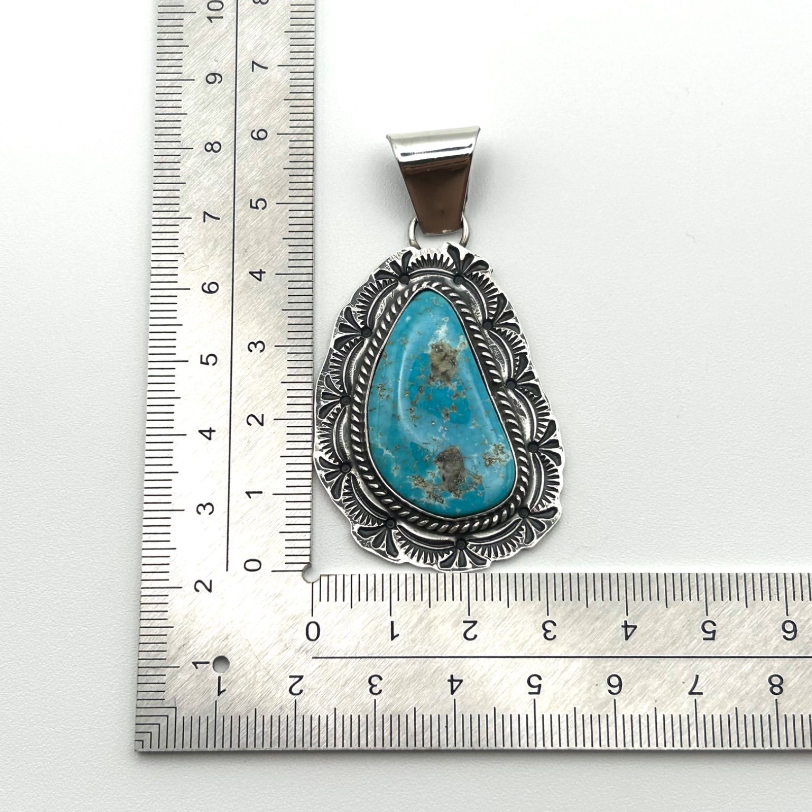 NAVAJO ナバホ ジョーイアレン作 JA刻印 スターリング ターコイズ