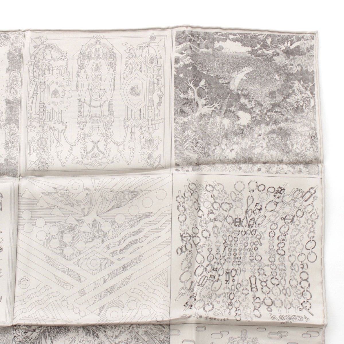 エルメス 23年 カレ60 シルク ダブルフェイス ロボカバール