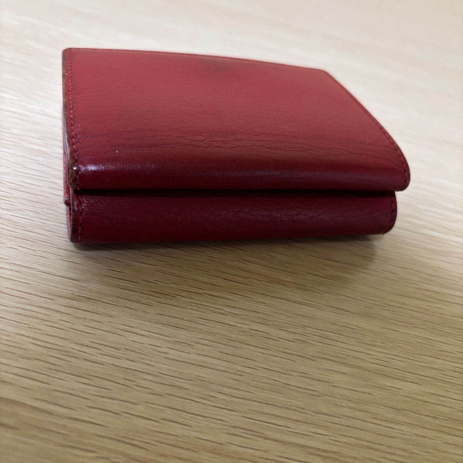 ☆GUCCI グッチ GG 3つ折財布 財布 レザー レッド 赤 171746 534563