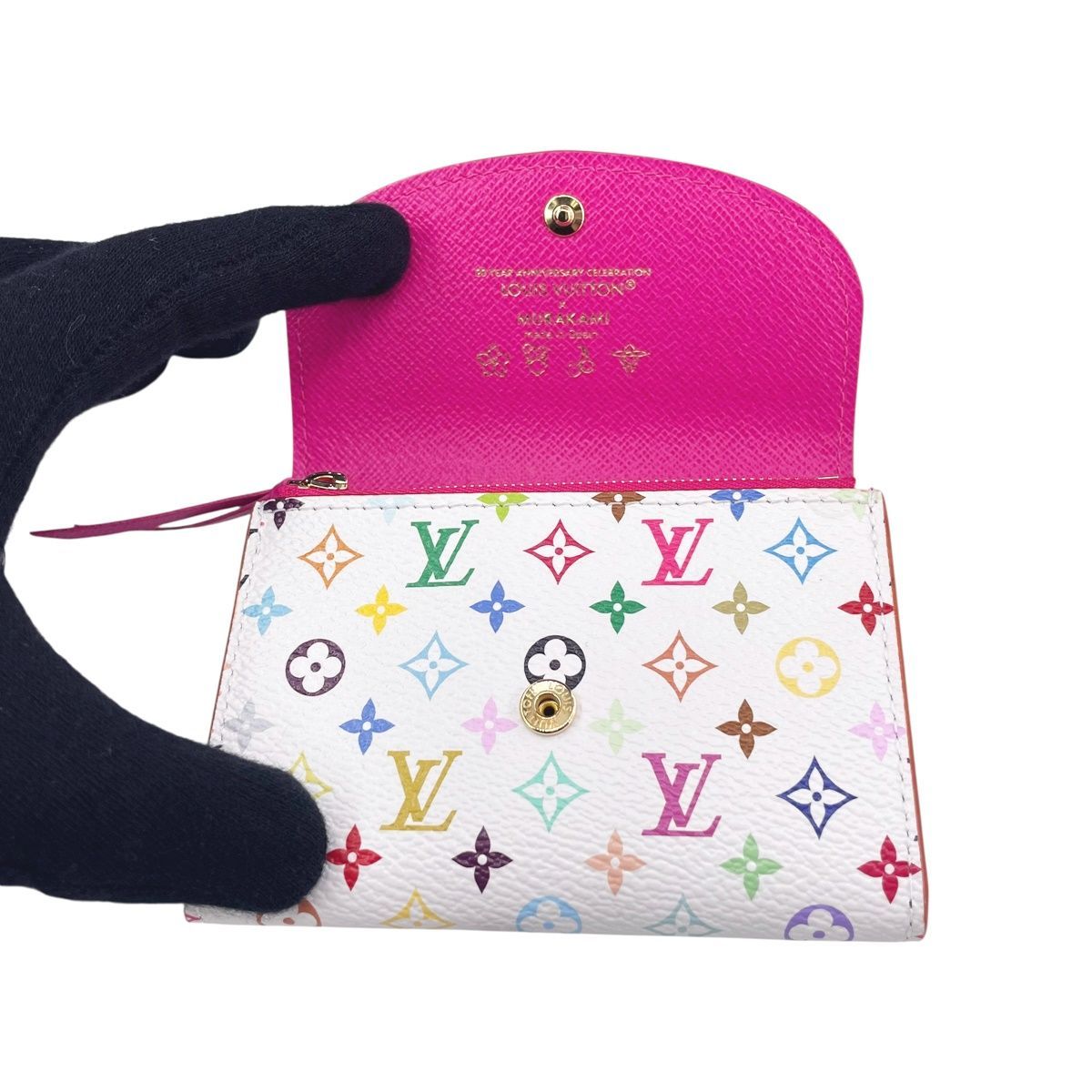 ルイヴィトン マルチカラー 村上 隆 限定品 ポルトモネ M92983 中古】LOUIS VUITTON ルイ・ヴィトンX村上隆 ポルトモネ