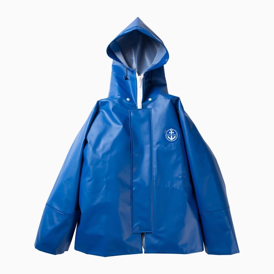 マリンレリーパーカー胸付ズボン　セット　雨合羽　プロ仕様　漁師用　上下Lサイズ プロ御用達】【5L】マリンレリーセット（パーカー・胸付ズボン0.45厚