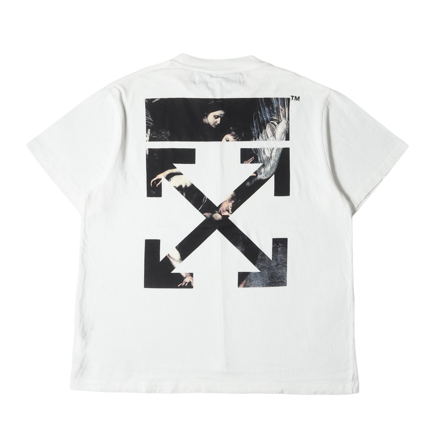 OFF-WHITE オフホワイト Tシャツ サイズ:M 20SS 絵画アローマーク オーバーサイズ クルーネック Tシャツ CARAVAGGIO  ARROW S/S OVER TEE ホワイト 白 トップス カットソー 半袖【メンズ】 - メルカリ