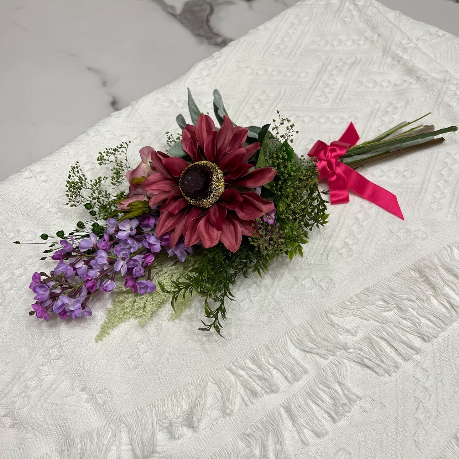 ウェディングハーブブーケ ウエディングブーケ キャスケードブーケ 結婚式 ブーケ 花嫁