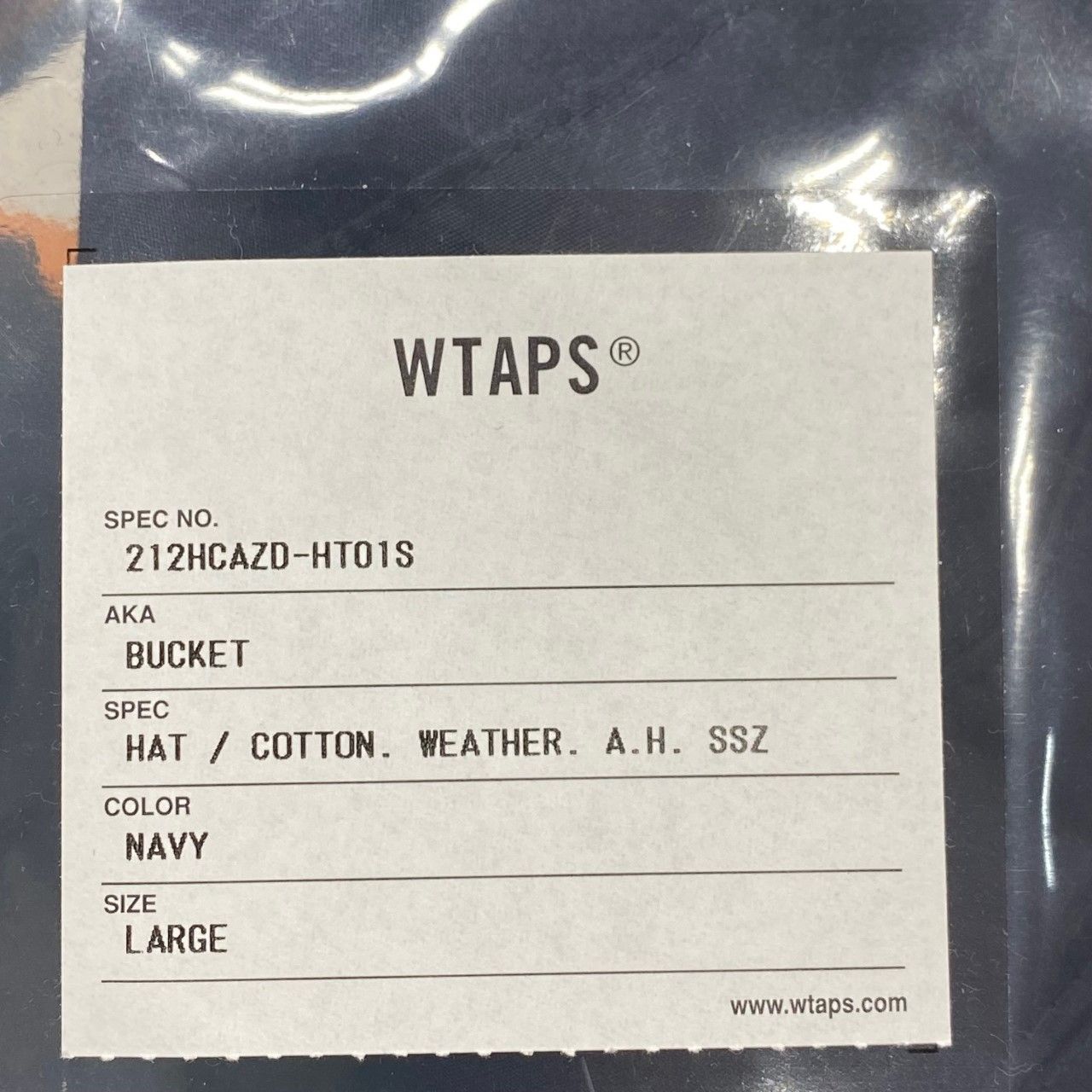 WTAPS A.H. SSZ BUCKET HAT SIZE L-