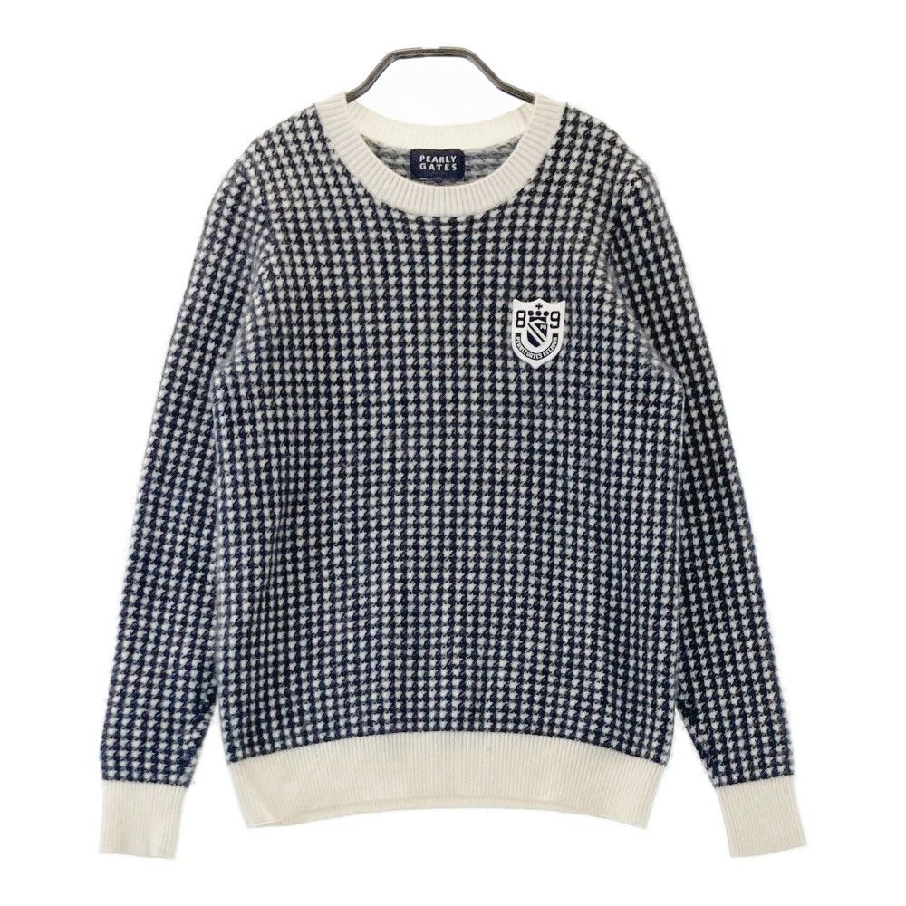 サイズ：1 PEARLY GATES パーリーゲイツ カシミヤ 長袖 ニットセーター 総柄 ブラック系 [240101393432] ゴルフウェア レディース ストスト