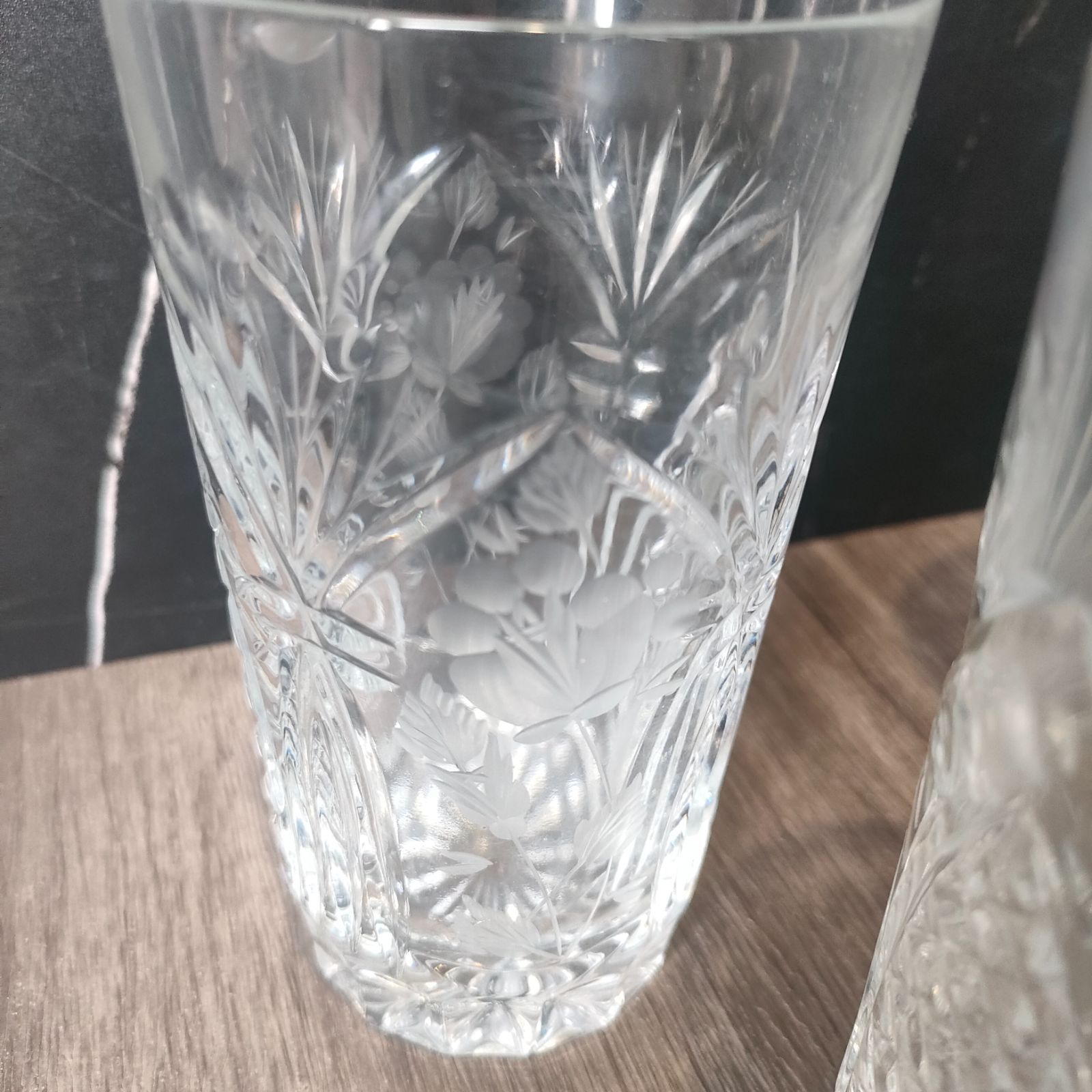 10 クリスタル グラス 3個セット カッティング アンティーク DRESDEN KRISTALL ドレスデン クリスタル カットグラス 切子 食器 ガラス バカラ ボヘミア コップ