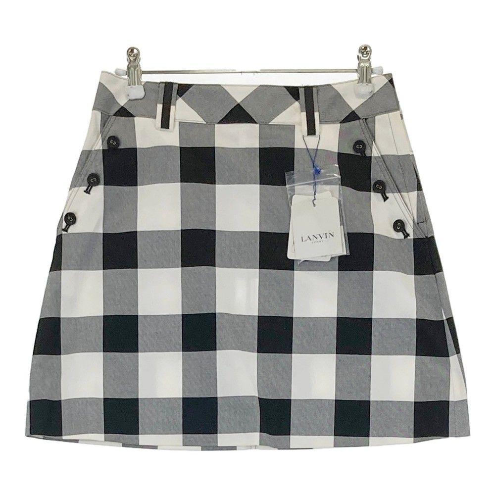 サイズ：36 LANVIN SPORT ランバン スポール  ストレッチスカート ブロックチェック柄 ホワイト系 [240101356461]# ゴルフウェア レディース ストスト
