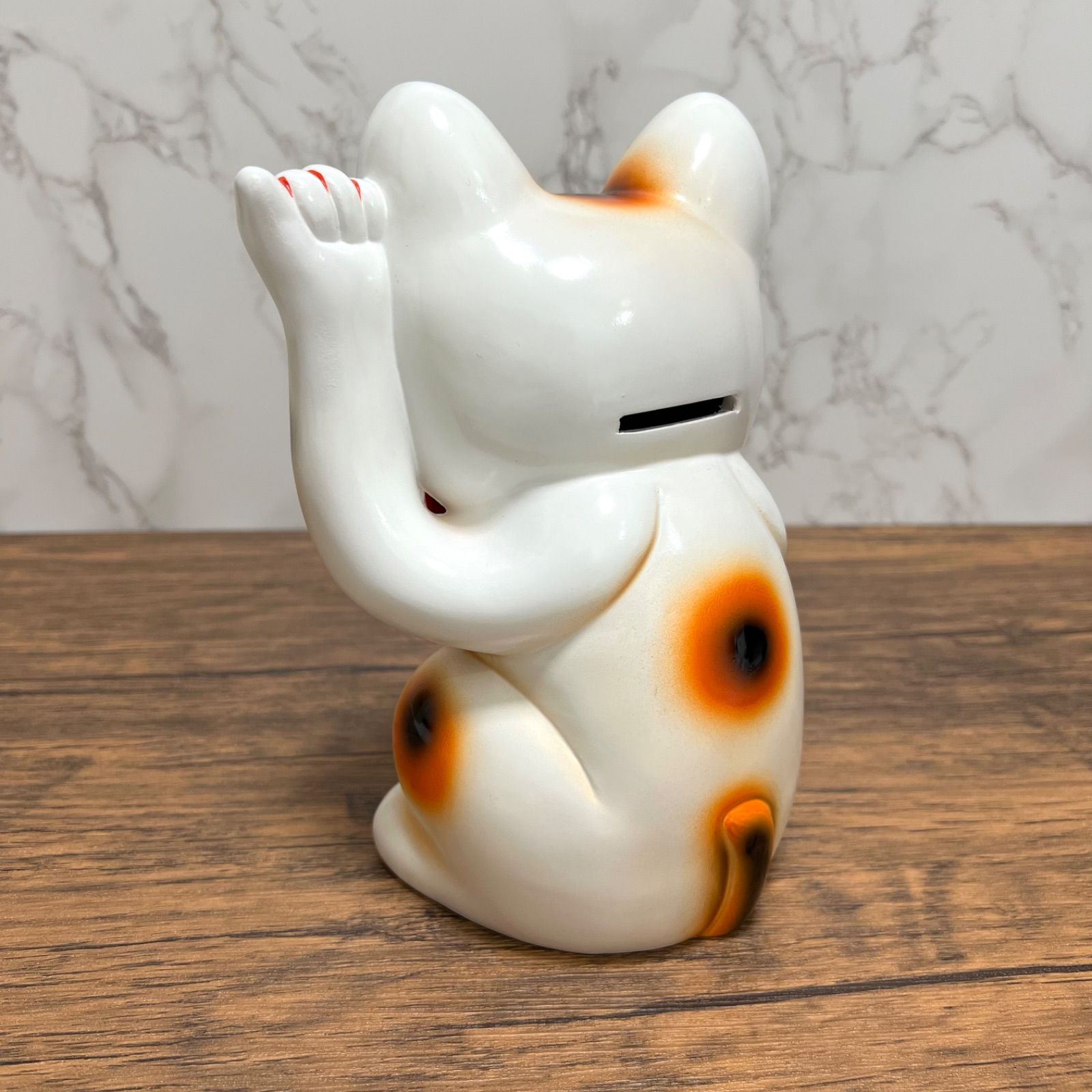 常滑焼】招き猫 ドル $ 貯金箱 縁起物 左手 千客万来 インバウンド 