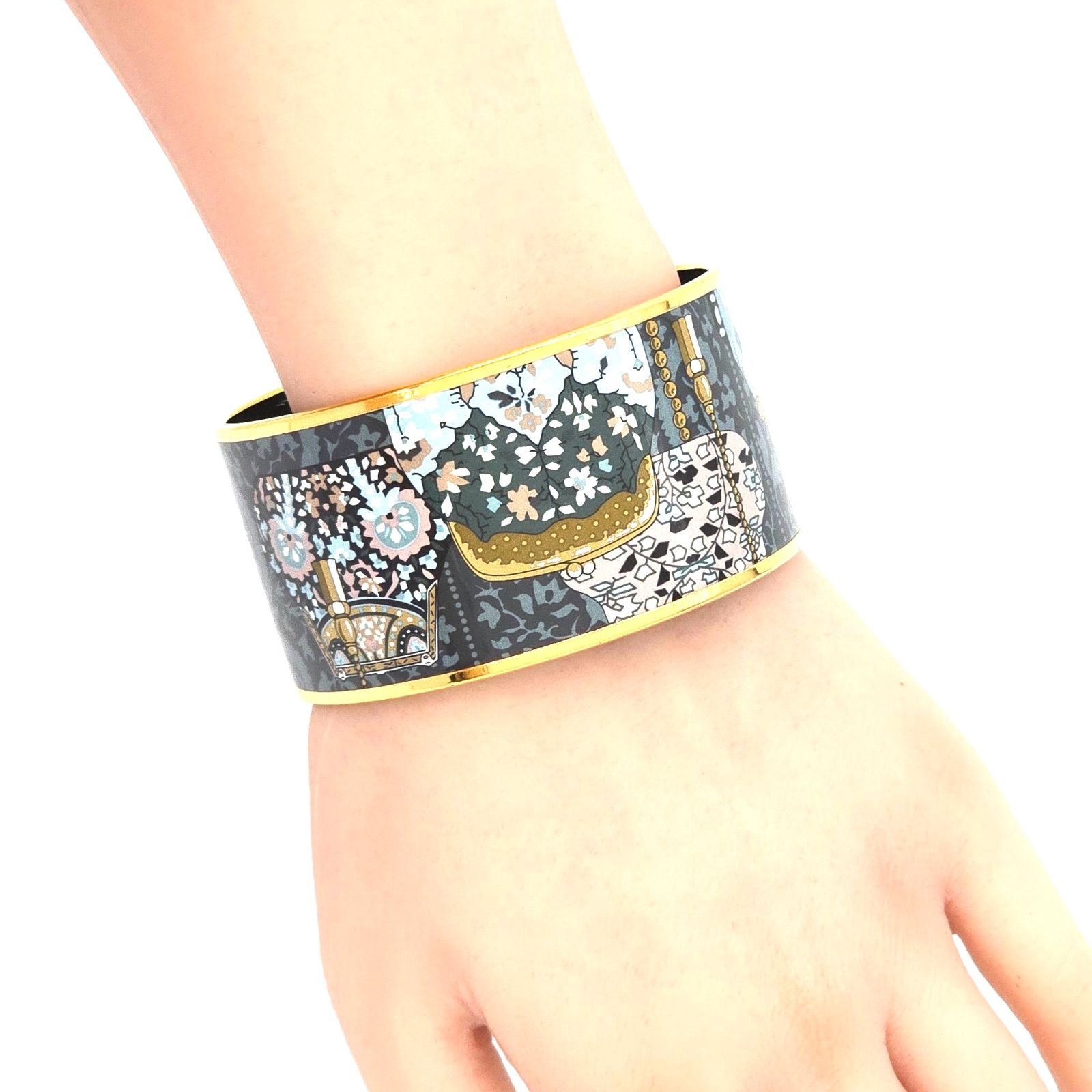 HERMES エマイユ 七宝焼き バングル ブレスレット hermes バングル