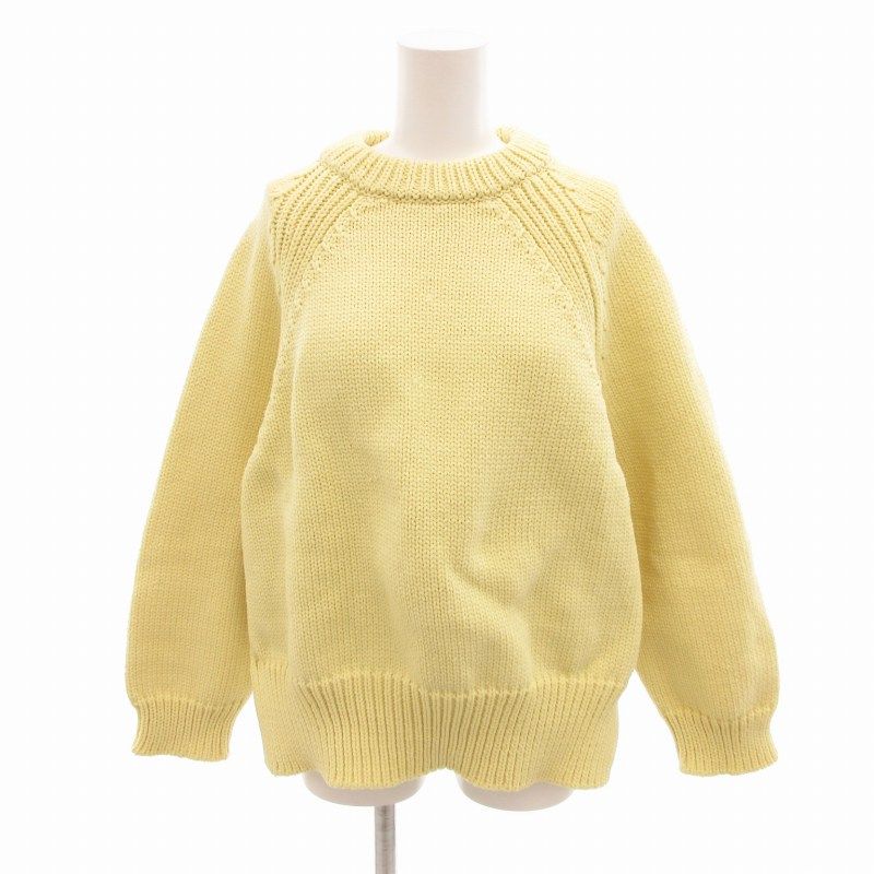 アダムエロペ Adam et Rope' ケーブルニット セーター 長袖 F 黄