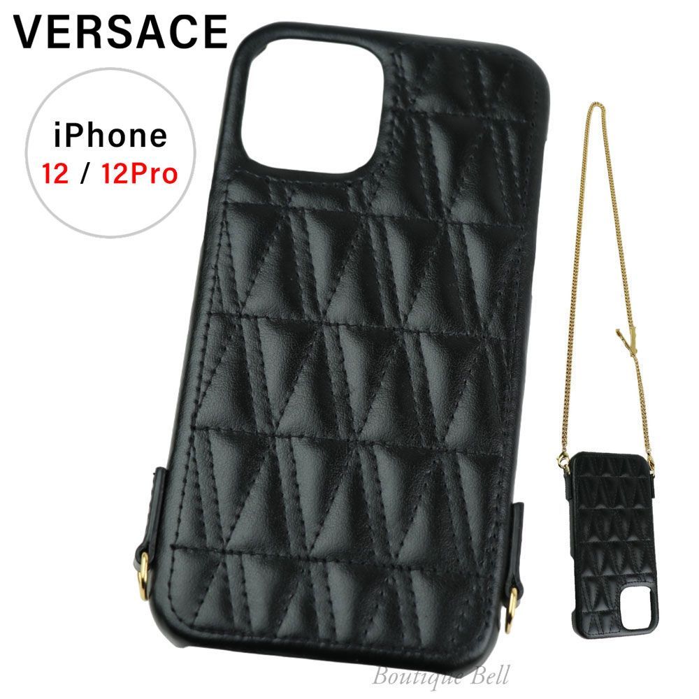 【ヴェルサーチ】キルティング iPhone12 iPhone12Proケース Versace】ヴェルサーチ / ヴェルサーチェ キルティング iPhone12