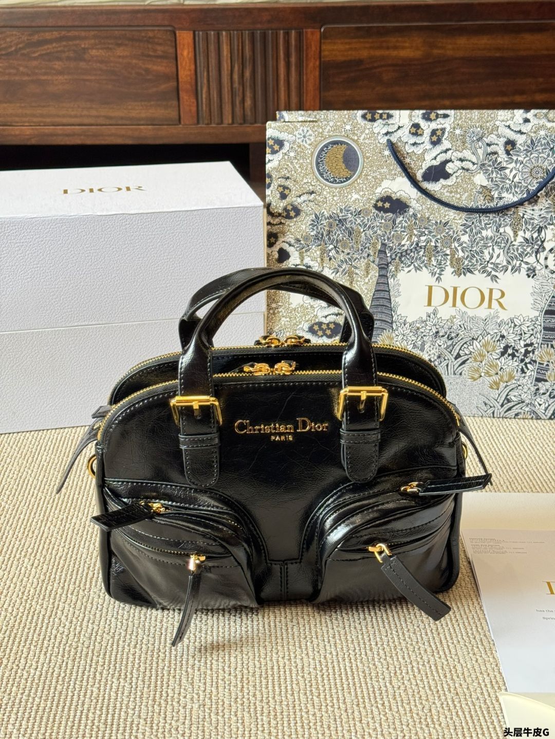 【使い勝手抜群】DIOR Grand Tour ボウリングバッグ スモール 希少】DIOR Grand Tour ボウリングバッグ スモール (Dior