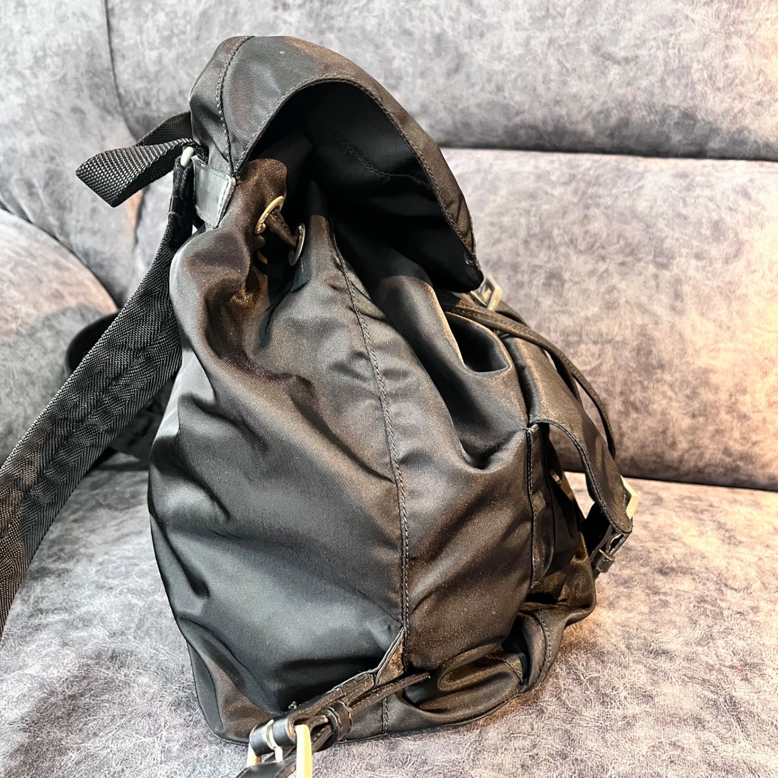 PRADA リュック プラダバックパック サフィアーノBZ2811 ブラック 楽天