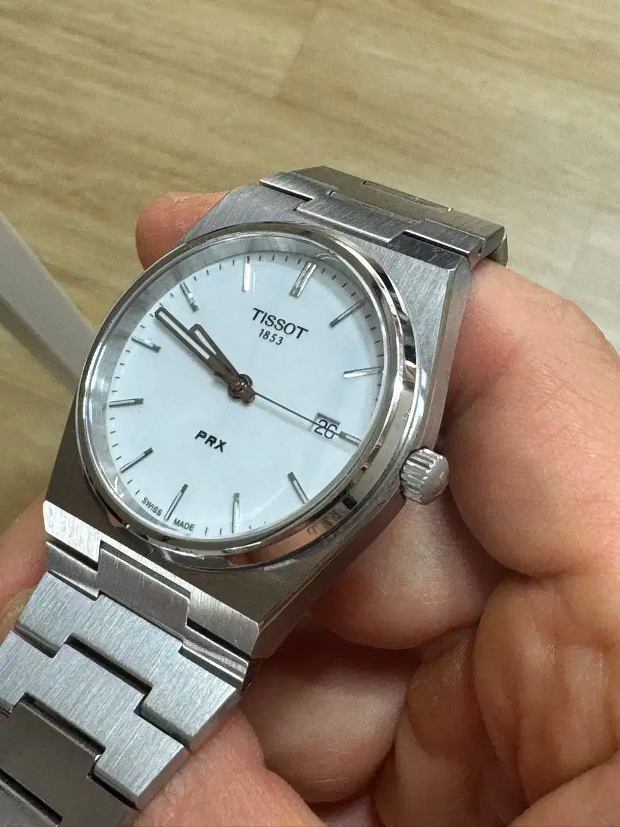 ティソ PRX 40mm クオーツ 白 ラバー フルメ