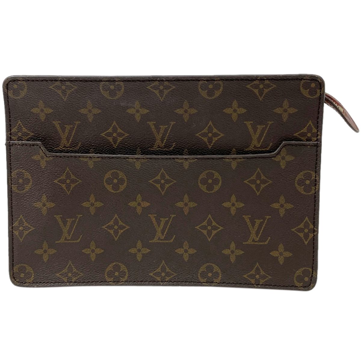 【ジャンク品】ルイ・ヴィトン Louis Vuitton ポシェット オム クラッチバッグ 手持ち セカンドバッグ モノグラム ブラウン M51795 メンズ 【中古】